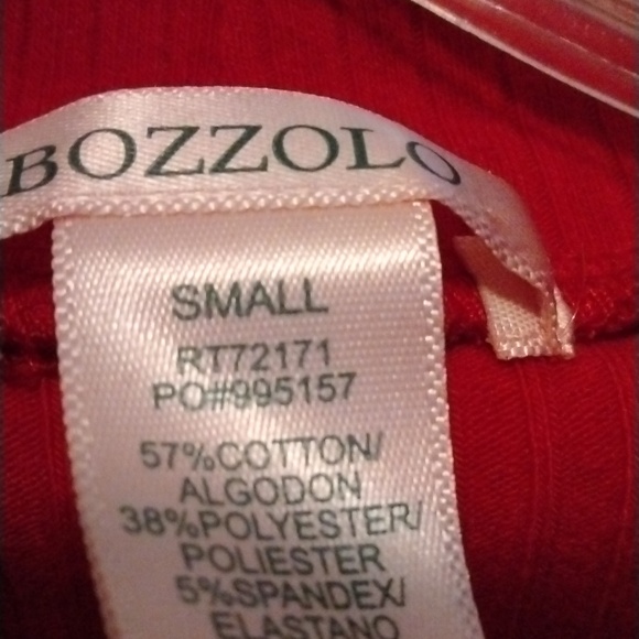 Bozzolo red crop shirt size small - Picture 2 of 3